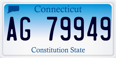CT license plate AG79949