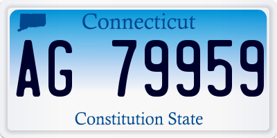 CT license plate AG79959