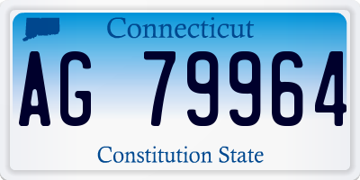 CT license plate AG79964