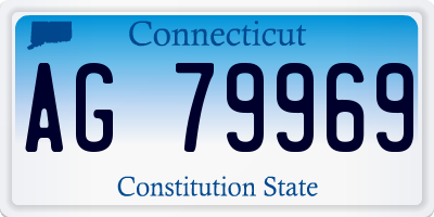 CT license plate AG79969