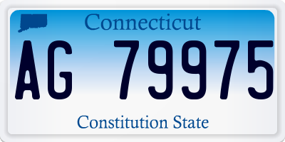 CT license plate AG79975