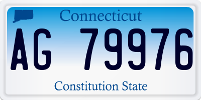 CT license plate AG79976