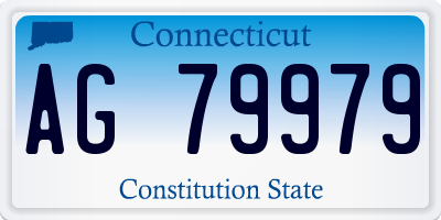 CT license plate AG79979