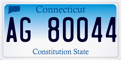 CT license plate AG80044