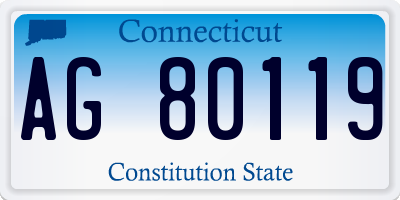 CT license plate AG80119