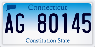 CT license plate AG80145