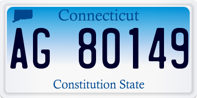 CT license plate AG80149
