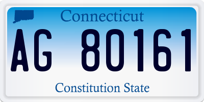 CT license plate AG80161