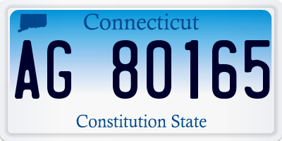 CT license plate AG80165