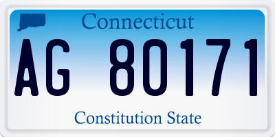 CT license plate AG80171
