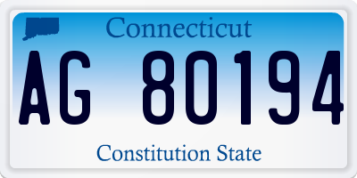 CT license plate AG80194