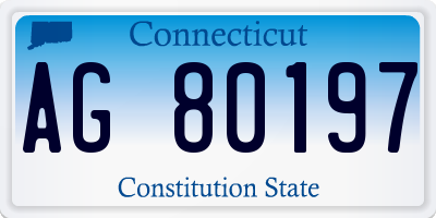 CT license plate AG80197