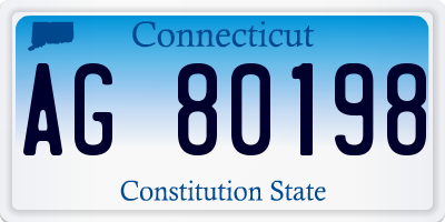 CT license plate AG80198