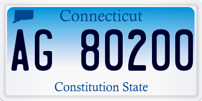 CT license plate AG80200