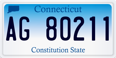 CT license plate AG80211