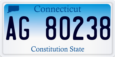 CT license plate AG80238