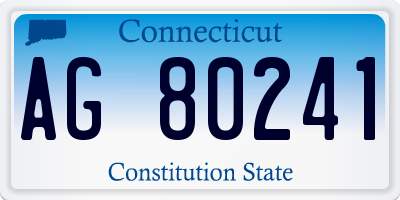 CT license plate AG80241