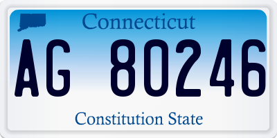 CT license plate AG80246