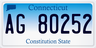 CT license plate AG80252