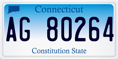 CT license plate AG80264