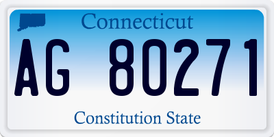 CT license plate AG80271
