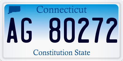 CT license plate AG80272