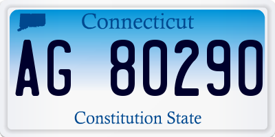 CT license plate AG80290