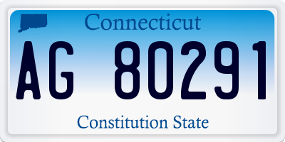CT license plate AG80291