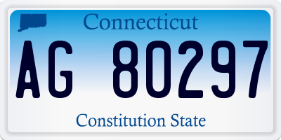 CT license plate AG80297