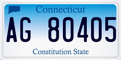 CT license plate AG80405
