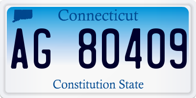 CT license plate AG80409