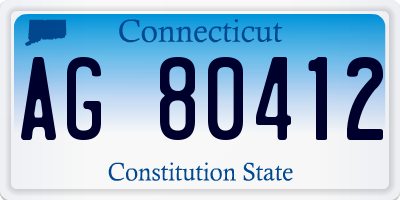 CT license plate AG80412