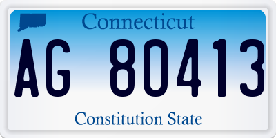 CT license plate AG80413