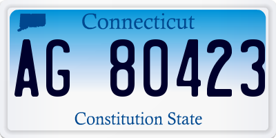 CT license plate AG80423