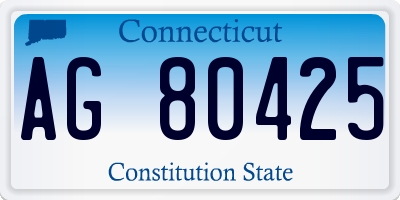 CT license plate AG80425
