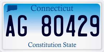 CT license plate AG80429