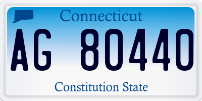 CT license plate AG80440