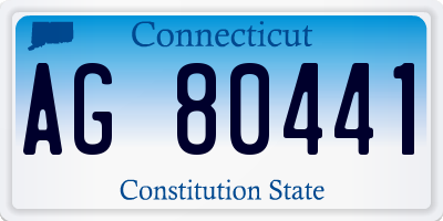 CT license plate AG80441