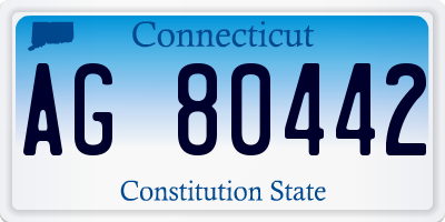 CT license plate AG80442