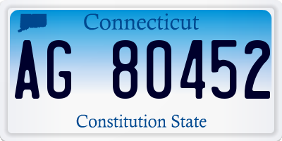 CT license plate AG80452