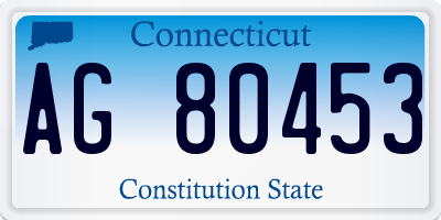 CT license plate AG80453