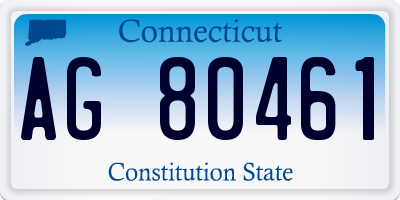 CT license plate AG80461