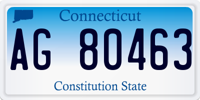 CT license plate AG80463
