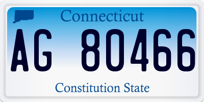 CT license plate AG80466