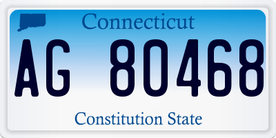 CT license plate AG80468