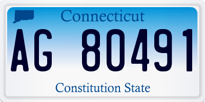 CT license plate AG80491