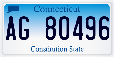 CT license plate AG80496