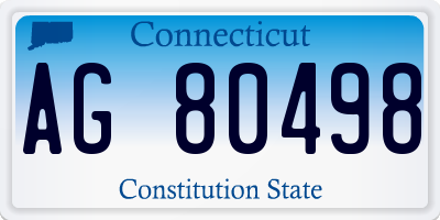 CT license plate AG80498