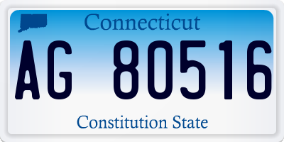 CT license plate AG80516