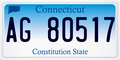 CT license plate AG80517